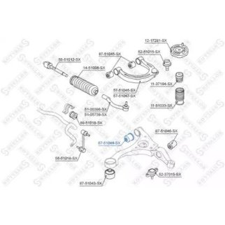 87-51044-SX_сайлентблок рычага внутр. зад. п.! Hyundai Sonata NF 04> фото