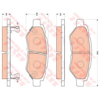 Колодки тормозные задние дисковые к-кт TRW GDB4602 фото