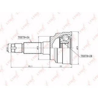 ШРУС наружный LYNXauto CO5111 фото