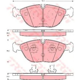 Колодки тормозные передние к-кт TRW GDB1285 фото