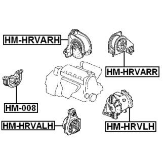 Опора двигателя левая FEBEST HMHRVLH фото 2