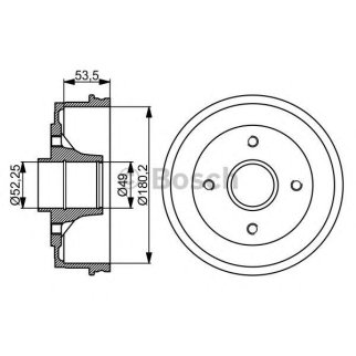 Барабан тормозной BOSCH 0 986 477 061 фото
