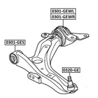 Опора шаровая ASVA 0320-GE фото