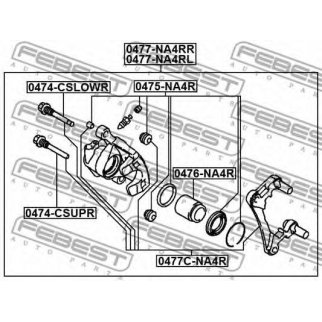 Скоба суппорта заднего FEBEST 0477C-NA4R фото