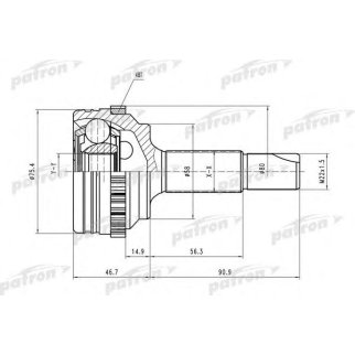 ШРУС наружн к-кт 24x58x26 ABS:48T TOYOTA: Yaris 99- фото