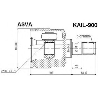 ШРУС внутренний ASVA KAIL-900 фото