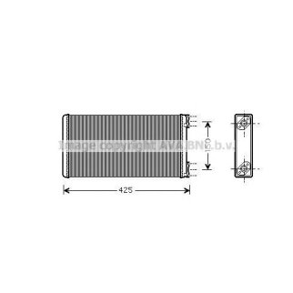 Радиатор отопителя AVA MN6028 фото