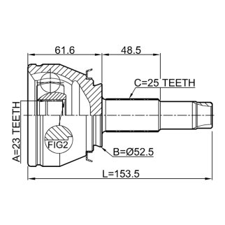 Шрус наружный 23x52.5x25 фото 2