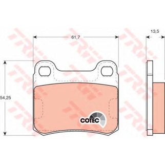 Колодки тормозные задние дисковые к-кт TRW GDB294 фото