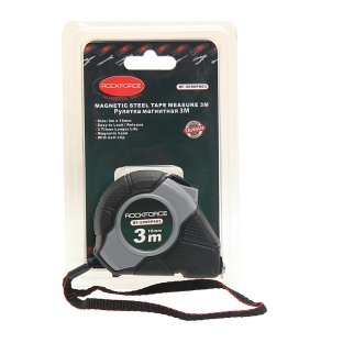 Рулетка 3м*16мм, магнитный зацеп (в блистере) ROCKFORCE фото 1