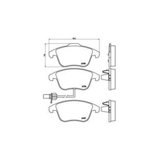 Колодки тормозные передние к-кт Brembo P 85 113 фото