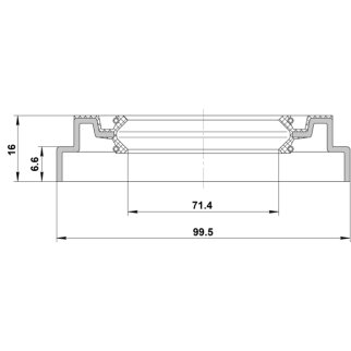 95QDS-73990716X_сальник ступицы передний! 71.4x99.5x6.6x1 Toyota Hilux 11> фото 2