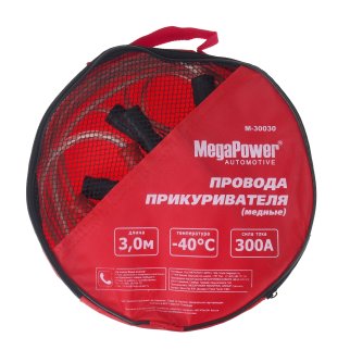 Провода прикуривателя 300А 3м MEGAPOWER фото 1