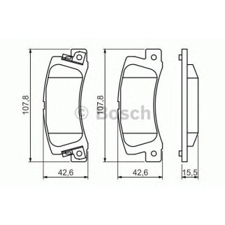 Колодки тормозные задние дисковые к-кт BOSCH 0 986 461 136 фото