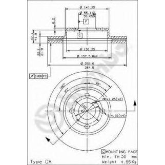 Диск тормозной brembo 09.5736.14 фото