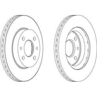 Диск тормозной передний вентилируемый FERODO DDF1142 фото