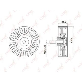 Ролик дополнительный руч. ремня LYNXauto PB-5024 фото