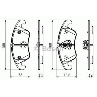 Колодки тормозные передние к-кт BOSCH 0 986 495 110 фото