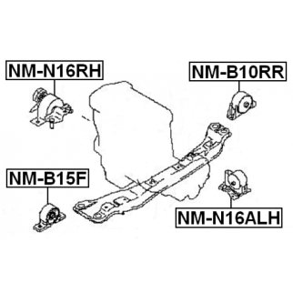 Опора двигателя задняя FEBEST NM-B10RR фото 2