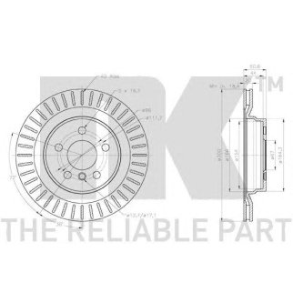 Диск тормозной задний вентилируемый NK 2015117 фото