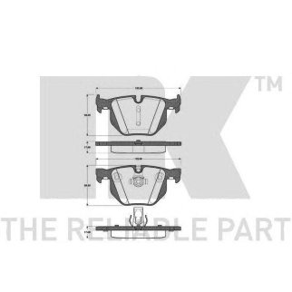 221526NK_колодки дисковые задние! с антискр. пл. BMW E60 2.0i-4.5i/3.0D 03> фото