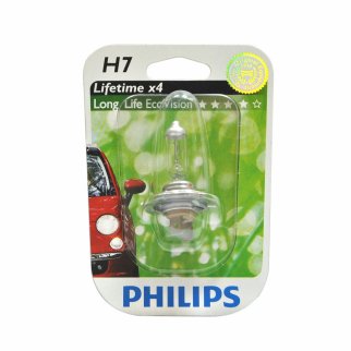 Лампа 12V H7 55W PHILIPS Longerlife Eco Vision 1 шт. блистер 12972LLECOB1 фото