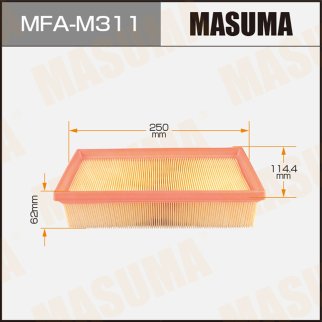 MFA-M311_фильтр воздушный!250x114.4x61.8 Mitsubishi Colt VI 1.1/1.3/1.5 04> фото