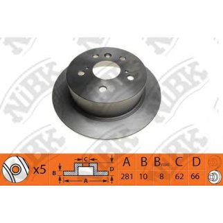 Диск тормозной задний NiBK RN1432 фото