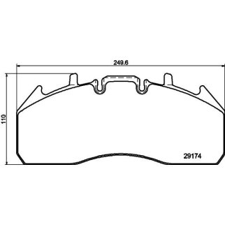 Колодки тормозные передние к-кт TRIALLI PFT 29174 фото 5