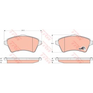 Колодки передние LAND ROVER Freelander I 98-06 TRW GDB1473 фото