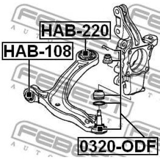 Опора шаровая FEBEST 0320-ODF фото