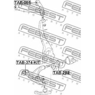 TAB-374-KIT_сайлентблок переднего рычага к-кт! 2шт Lexus LS430 00-06 фото