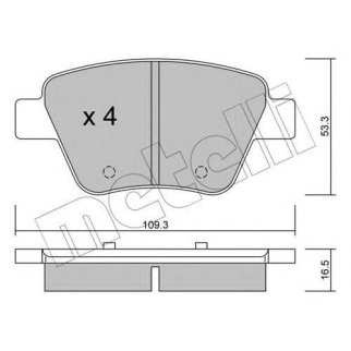 Колодки тормозные к-кт metelli 22-0889-0 фото