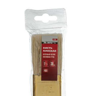 Кисть плоская Профи 1,5", натуральная щетина, пластмассовая ручка MATRIX фото 1