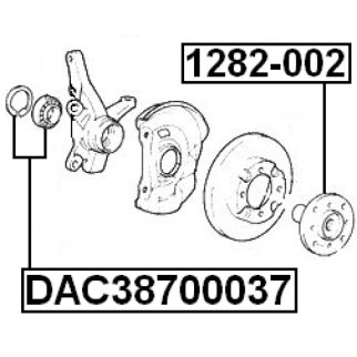 Подшипник ступицы (к-кт) FEBEST DAC38700037 фото 2 Подшипник ступицы (к-кт) FEBEST DAC38700037 фото 2