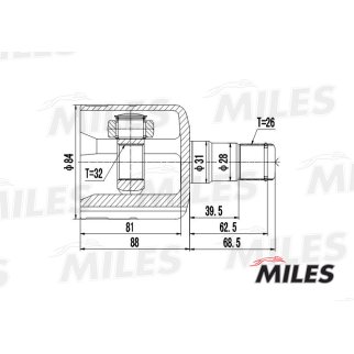 ШРУС внутренний MILES GA10010 фото 3