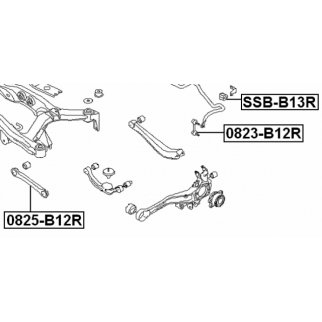 Втулка заднего стабилизатора FEBEST SSB-B13R фото 2