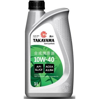 Масло моторное Takayama SAE 10W-40 API SL/СF пластик полусинтетика 1л 605525 фото