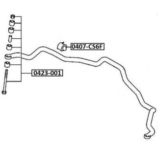 Втулка переднего стабилизатора ASVA 0407-CS6F фото