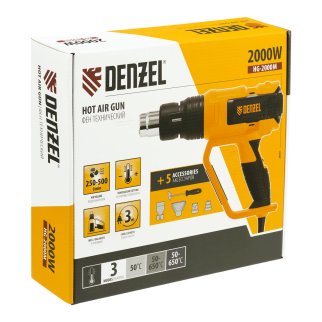 DENZEL 28005 Фен технический HG-2000M, 2000 Вт, 3 режима фото 9