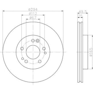 Диск тормозной передний вентилируемый TEXTAR 92060000 фото