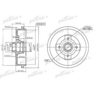 Барабан тормозной PATRON PDR1404 фото