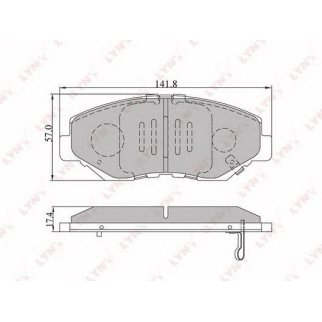 Колодки тормозные передние к-кт LYNXauto BD-3404 фото