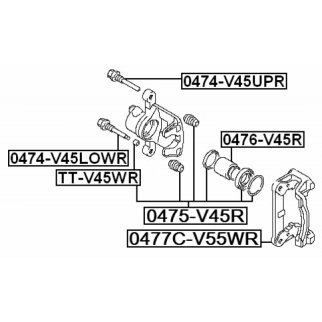 0476-V45R_поршень суппорта тормозного заднего! Mitsubishi Pajero II V14W-V55W 91-04 фото 2