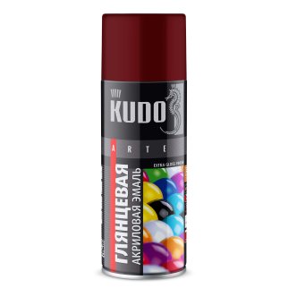 Эмаль универсальная акриловая RAL 3011 вишневая высокоглянцевая KUDO KUDO KUA3011 фото