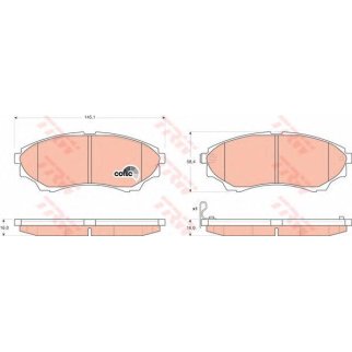 Колодки тормозные передние к-кт TRW GDB3403 фото