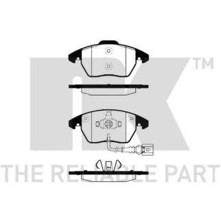 224770NK_колодки дисковые передние! c датчиком износа диск 15/16 Audi A3, VW Golf V 1.4-2.0TD 03&gt; фото