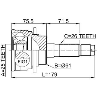 ШРУС наружный передний FEBEST 0510-B25 фото 2