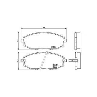 Колодки тормозные передние к-кт Brembo P 10 007 фото