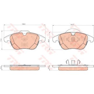 Колодки тормозные передние к-кт TRW GDB1925 фото